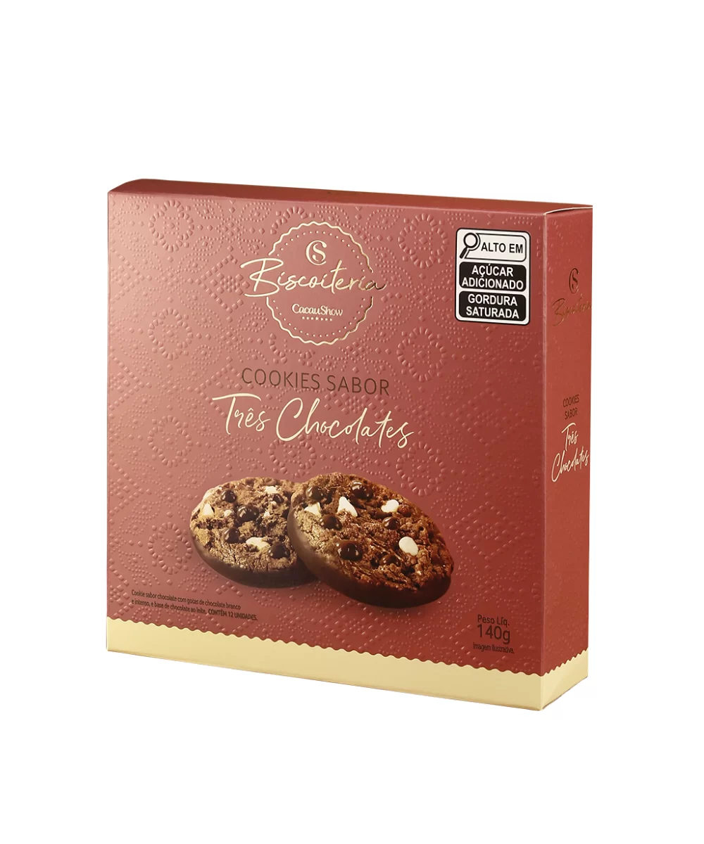 Buquês e Cestas em Araruama | Entrega Rápida - Thay Cestas e Buquês 186 Cookies 3 Chocolates Sortidos 140g