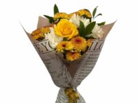 Mini buquê de rosa amarela para presente em Araruama