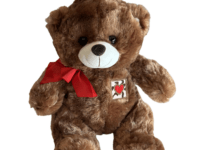 Urso com Laço Vermelho 30cm