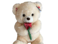 Urso de Pelúcia Romântico com Rosa 40cm