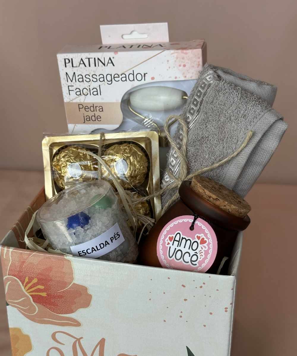 Presente spa com massageador facial e escalda pés em Araruama