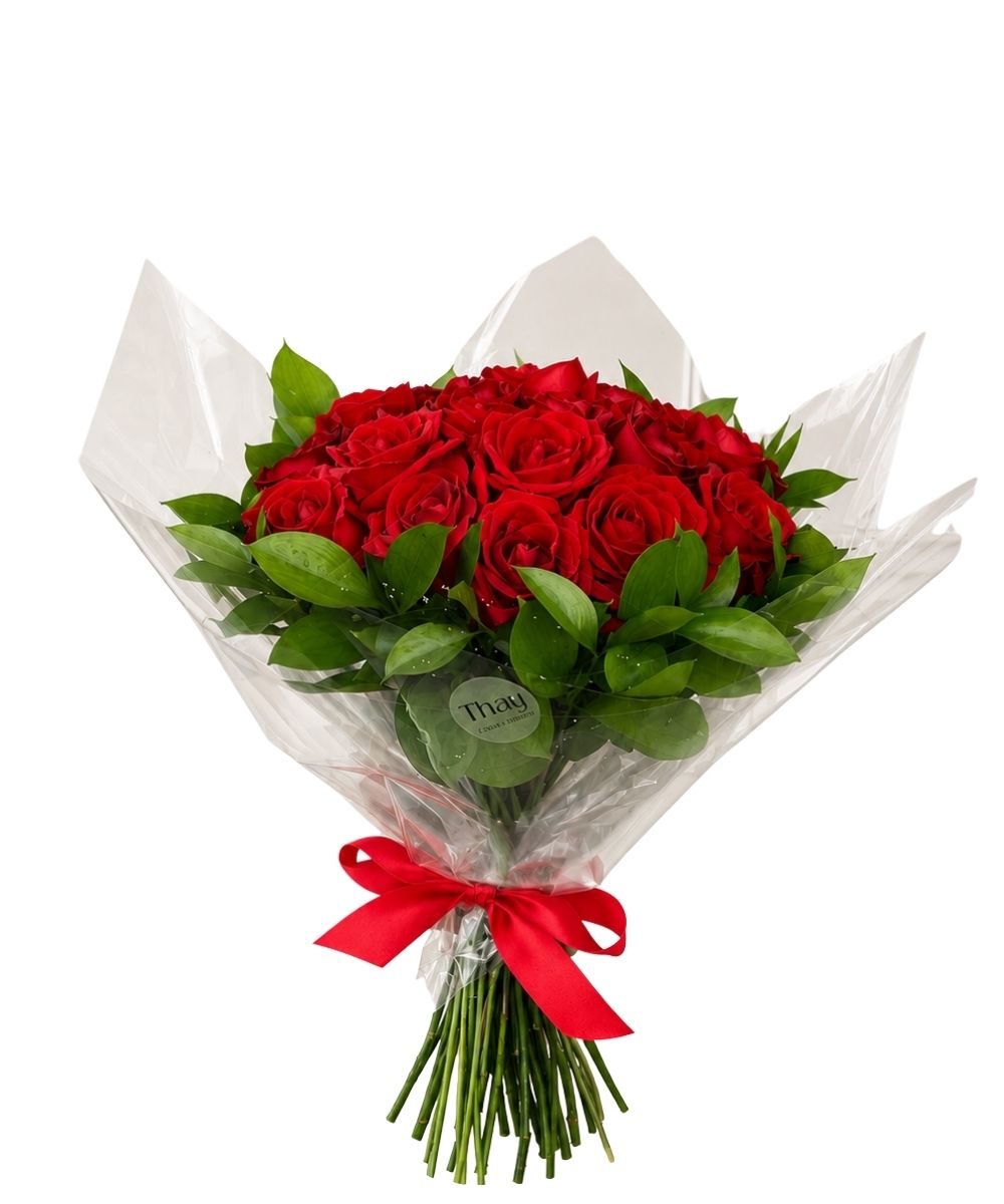 Buquê 20 Rosas Vermelhas Importadas Premium 1 Buquê com 20 rosas vermelhas importadas premium para presente romântico em Araruama