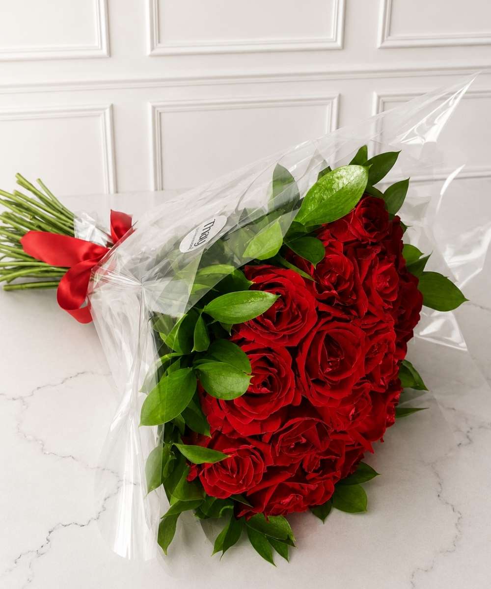 Buquê 20 Rosas Vermelhas Importadas Premium 2 Buquê com 20 rosas vermelhas importadas premium para presente romântico em Araruama