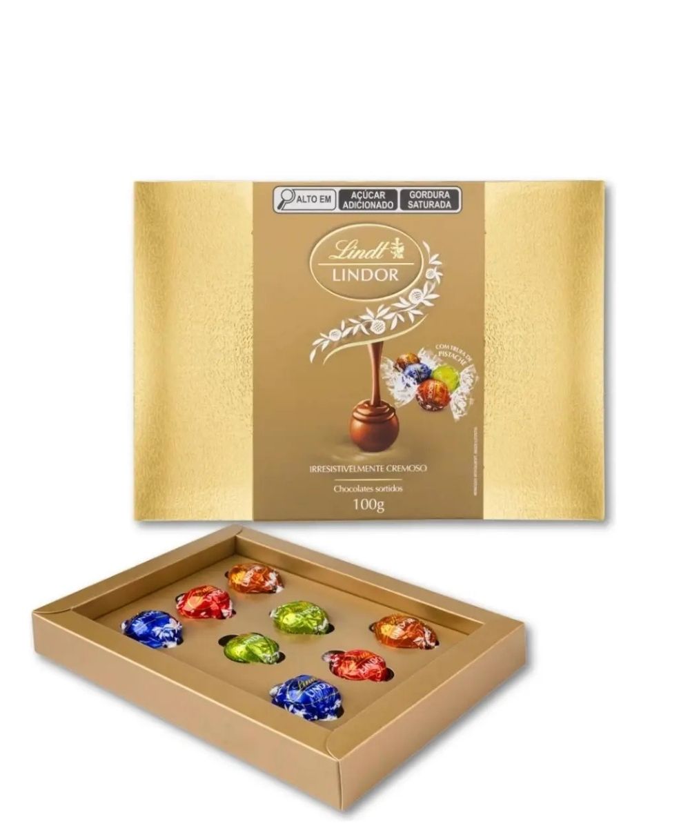 Caixa de Bombons Lindt Sortidos 100g para presente em Araruama