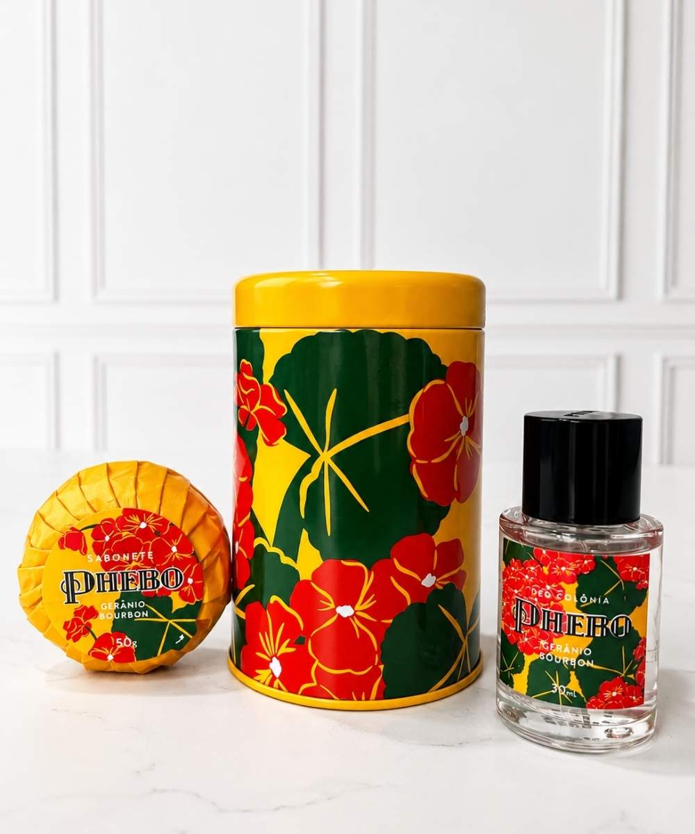 Kit Gerânio Bourbon com colônia e sabonete para presente em Araruama