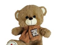 Urso de pelúcia com cachecol de 30cm para presente em Araruama