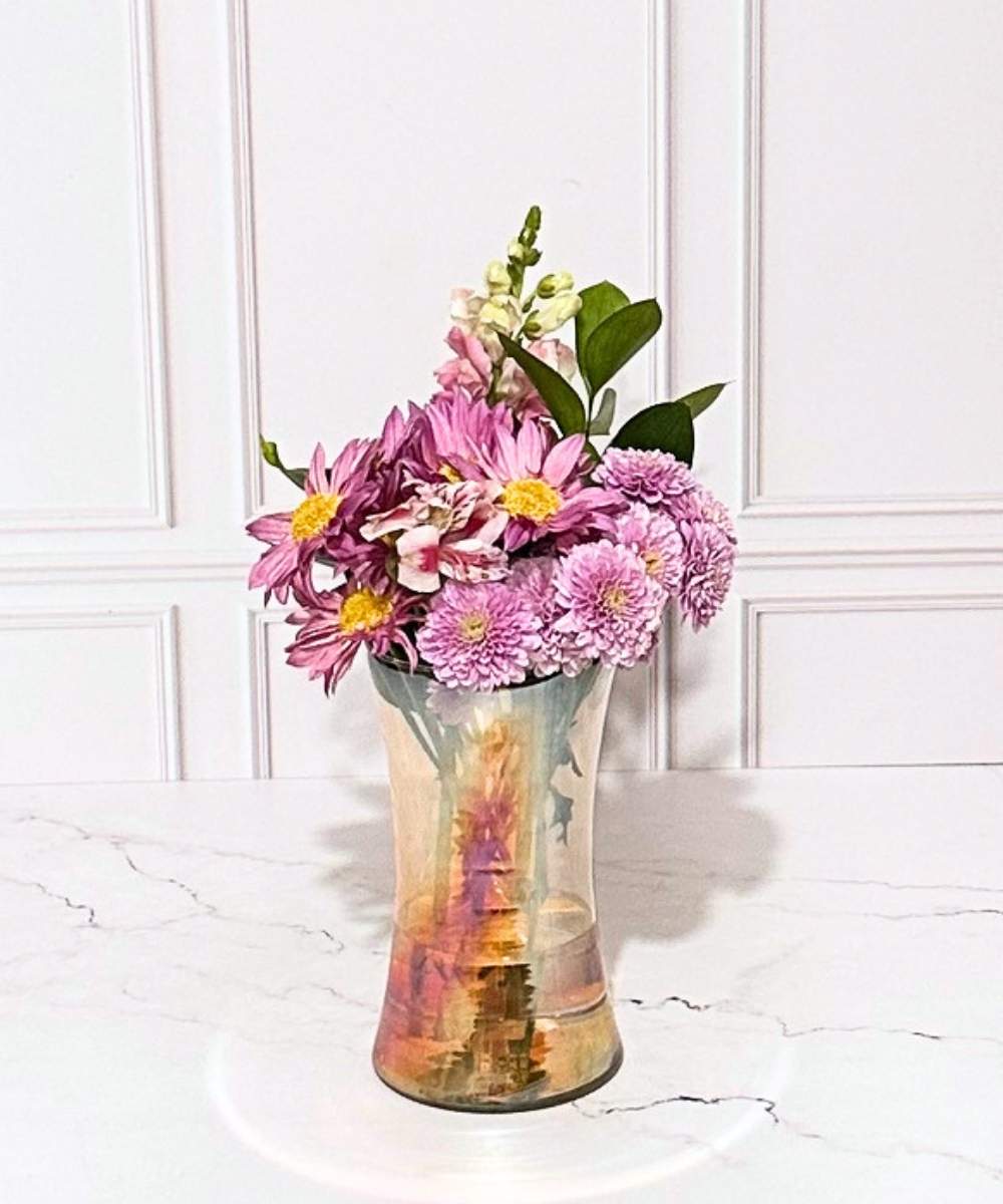 Vaso de vidro Remulo 19cm 5 Vaso de vidro Remulo 19cm para flores e arranjos