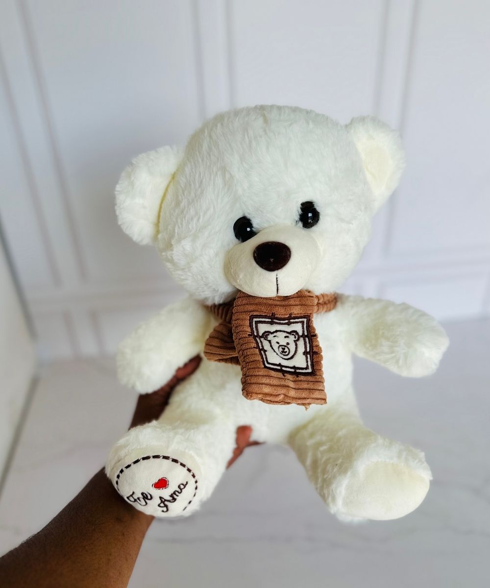 Urso Cachecol 30cm 3 Urso de pelúcia com cachecol de 30cm para presente em Araruama