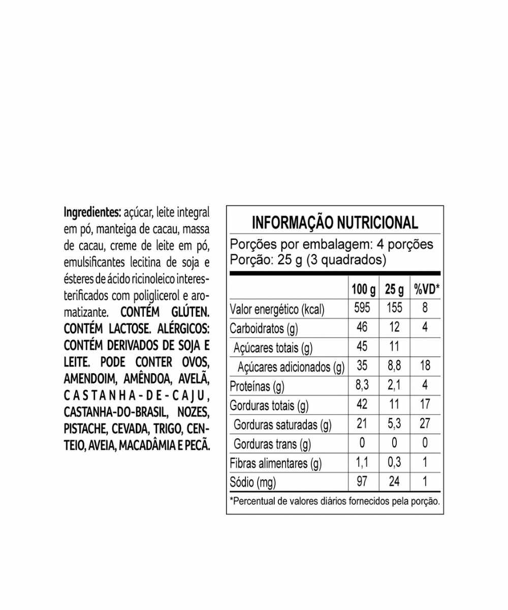 Tablete laCreme de Chocolate ao Leite 100g 2 Tablete laCreme de Chocolate ao Leite Cacau Show 100g