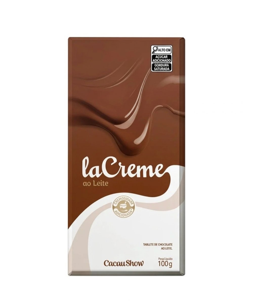 Tablete laCreme de Chocolate ao Leite 100g 1 Tablete laCreme de Chocolate ao Leite Cacau Show 100g