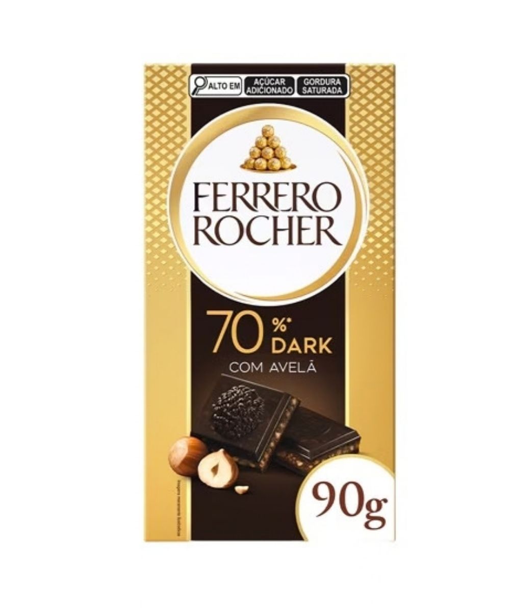Buquês e Cestas em Araruama | Entrega Rápida - Thay Cestas e Buquês 194 Barra de Chocolate Ferrero Rocher 70% Dark com Avelã 90g em Araruama
