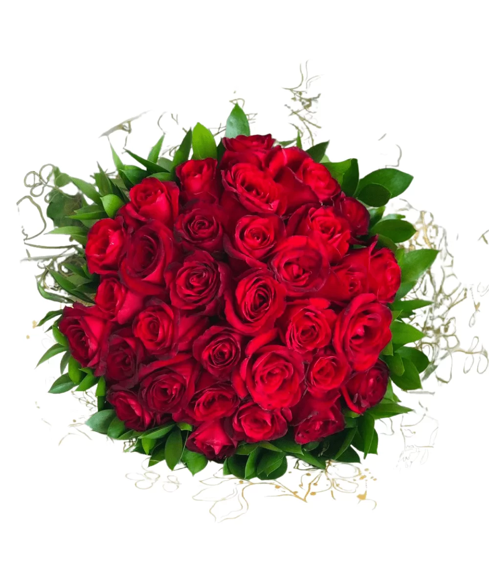BUQUÊ 30 ROSAS PREMIUM