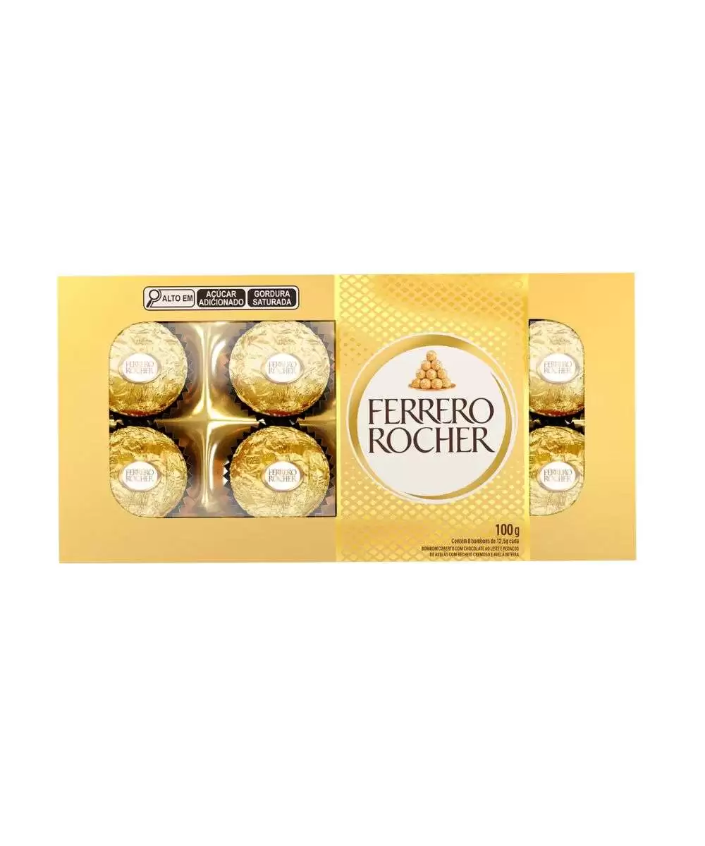 Ferrero Rocher – Caixa com 8 Unidades