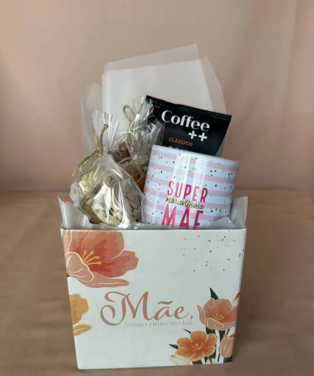 Presente Dia das Mães com café e caneca personalizada em Araruama