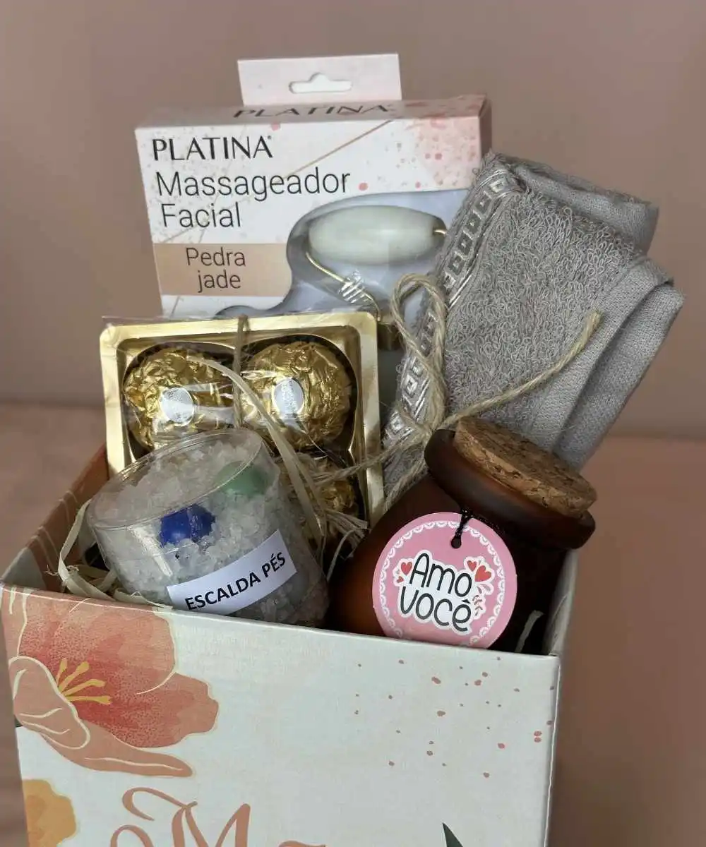Presente spa com massageador facial e escalda pés em Araruama