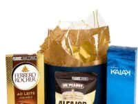 Cesta Blue Collection com Kaiak, Ferrero Rocher e alfajor para presente masculino em Araruama