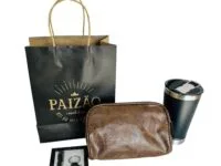 Cesta Paizão com necessaire, copo térmico, caneta e chaveiro para presente em Araruama