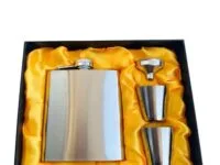 Kit cantil de bolso com 4 peças, copos para dose e funil para presente